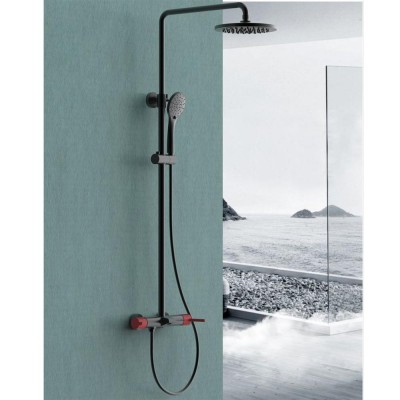 Wall Mounted Bathroom Brass 3 Functions Rainfall Shower Set