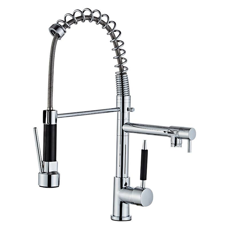 Flexible Stainless Steel Modern Pull Out Sink Brass Kitchen Water Faucet