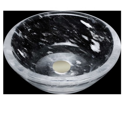 Imported pure natural crystal ore art bathroom wash basin wide side