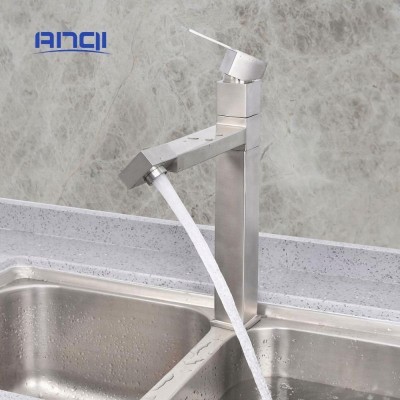 shower square faucet dual control lever tap chrome 2 hole swan pro kitchen taps